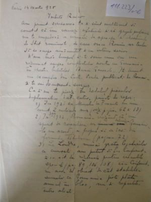 scrisoare -  ; N. Titulescu către N. Raicoviceanu