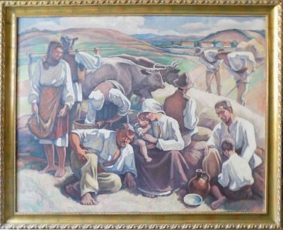 pictură de șevalet - Ressu, Camil; La munca câmpului
