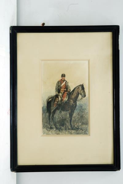 acuarelă - Grigorescu, Nicolae; Ostaș călare
