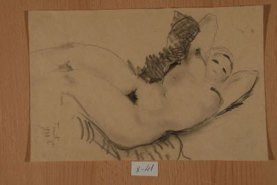desen - Tonitza, Nicolae; Nud șezând