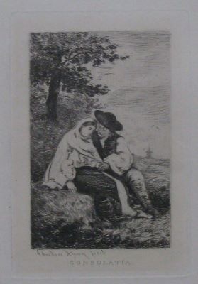 gravură - Aman, Theodor; Consolația