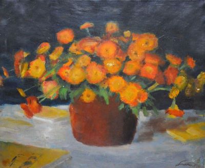 pictură de șevalet - Șirato, Francisc; Flori