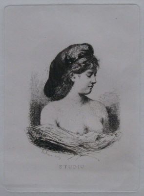 gravură - Aman, Theodor; Studiu