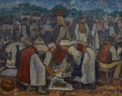 pictură de șevalet - Ghiață, Dumitru; Târg