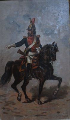 pictură de șevalet - Henția, Sava; Călăreț