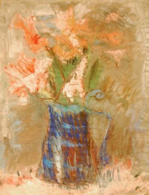 pastel - Țuculescu, Ion; Gladiole