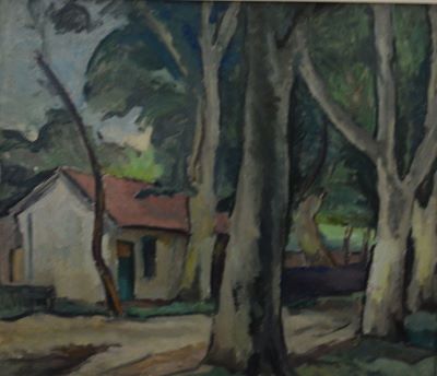 pictură de șevalet - Popp, Sabin; Grădina de tir