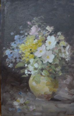 pictură de șevalet - Grigorescu, Nicolae; Oală cu flori