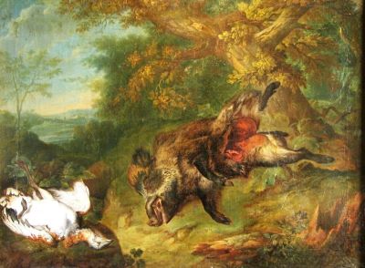 pictură de șevalet - Hamilton, Philipp Ferdinand; Mistreț și dropie