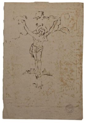 schiță - Tattarescu, Gheorghe; Crucificare