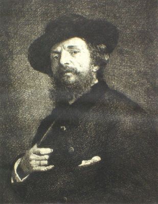 gravură - Aman, Theodor; Autoportret