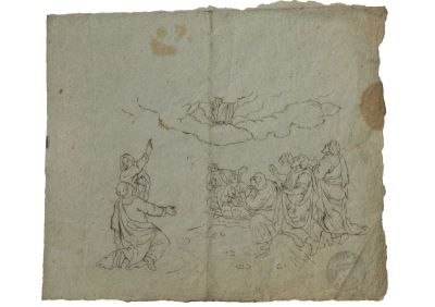 schiță - Tattarescu, Gheorghe; Compoziție religioasă