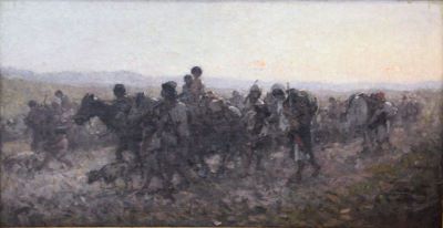 pictură de șevalet - Grigorescu, Nicolae; Laie de țigani la drum