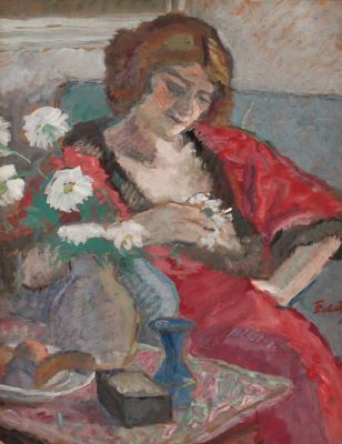 pictură de șevalet - Pallady, Theodor; Femeie în roșu
