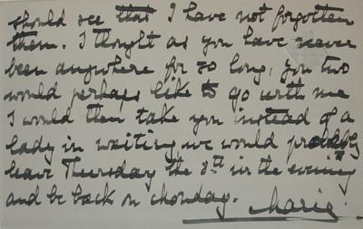 scrisoare; Regina Maria (Marie) către surorile Helene și Pauline Robescu