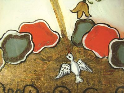 icoană pe sticlă - Savu Moga; Bunavestire