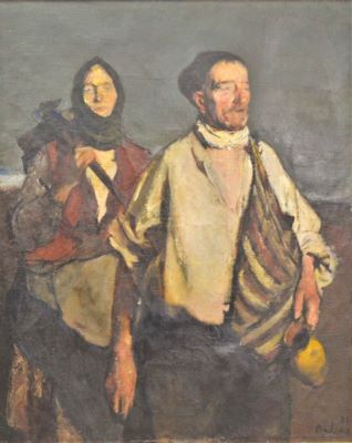 pictură de șevalet - Baba, Corneliu; Țărani