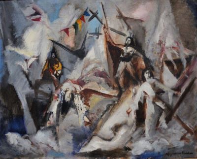 pictură de șevalet - Rădulescu, Magdalena; Circul în arenă