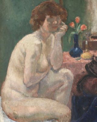 pictură de șevalet - Pallady, Theodor; Nud cu lalele