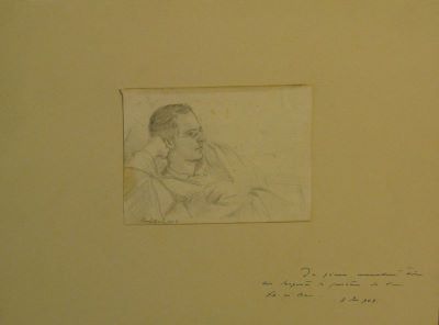 desen - Grigorescu, Nicolae; Profil de tânăr