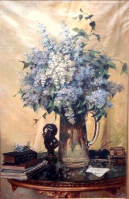 pictură de șevalet - Aman, Theodor; Buchet de liliac