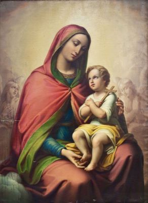 pictură de șevalet - Tattarescu, Gheorghe; Madona cu Isus