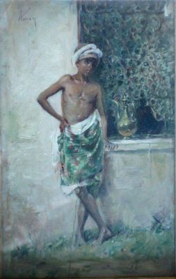 pictură de șevalet - Aman, Theodor; Micul arab