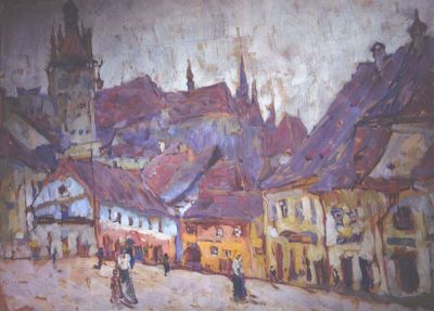pictură de șevalet - Schweitzer-Cumpăna, Rudolf; Sighișoara