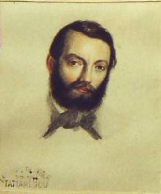 acuarelă - Tattarescu, Gheorghe; Cap de bărbat