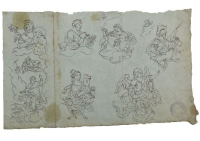 schiță - Tattarescu, Gheorghe; Compoziții - 7 studii biblice