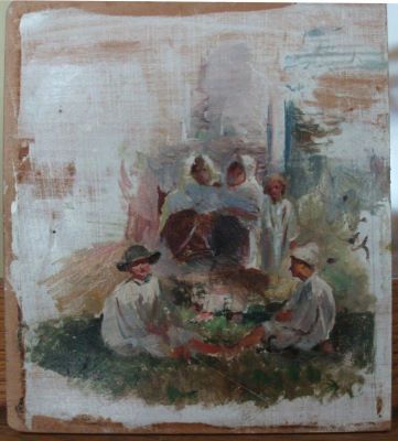 pictură de șevalet - Aman, Theodor; Copii de tărani