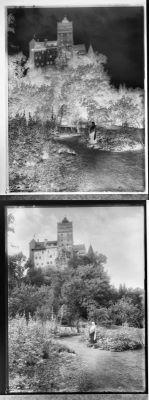 clișeu - Emil Fischer; Regina Maria în grădina castelului Bran