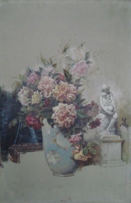 pictură de șevalet - Aman, Theodor; Vas cu trandafiri
