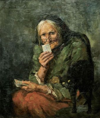 pictură de șevalet - Băncilă, Octav; Ghicitoare