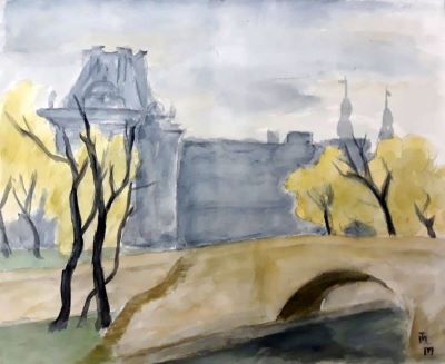 grafică de șevalet - Moscu, Tatiana; Luvru (Louvre)