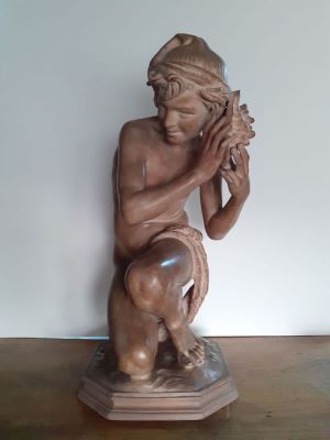 ronde-bosse - Carpeaux, Jean-Baptiste; Pescar cu scoică