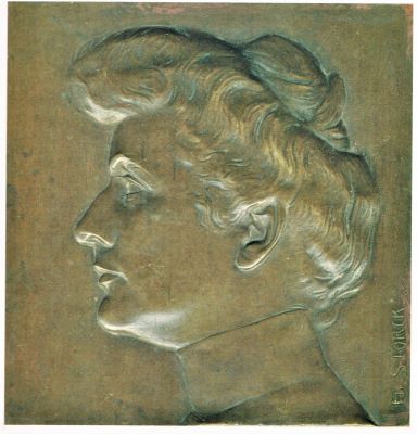 basorelief - Storck, Frederic; Doamna Vaschide