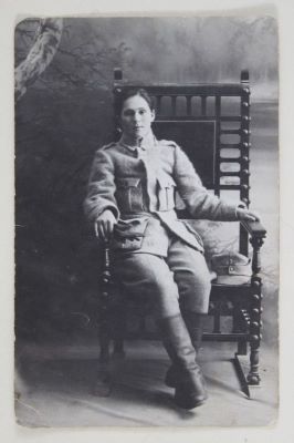 fotografie alb/negru, portret, carte poștală - Solo Rosenthal; Ecaterina Teodoroiu