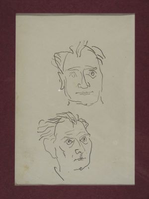 desen - Tonitza, Nicolae; Dublu Autoportret