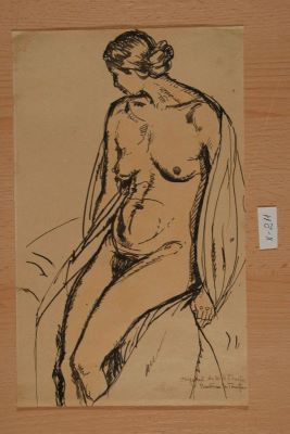 desen - Tonitza, Nicolae; Nud - Ecaterina Tonitza