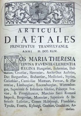 carte veche; Articuli diaetales