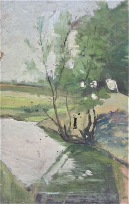 pictură de șevalet - Satmary, Alexandru Carol; La malul apei