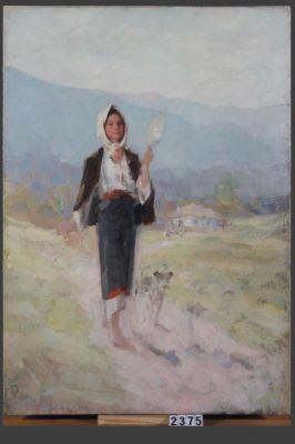 pictură de șevalet - Grigorescu, Nicolae; Țărancă cu furca