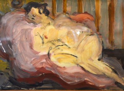 grafică de șevalet - Catargi, Henri H.; Nud culcat