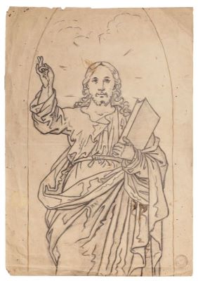 schiță - Tattarescu, Gheorghe; Isus Hristos