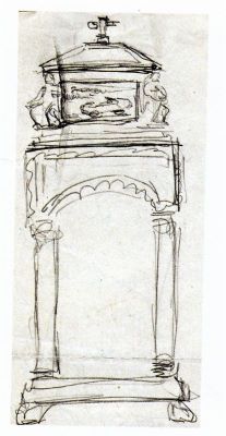 desen - Storck, Frederic; Schiță monument funerar