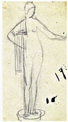 desen - Storck, Frederic; Schiță de nud
