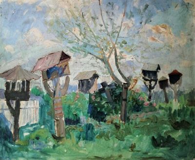 pictură de șevalet - Satmary, Alexandru Carol; Troițele
