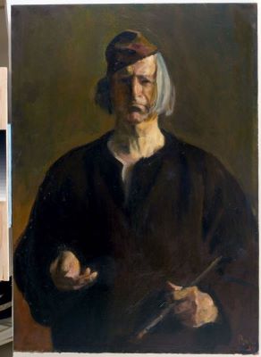 pictură de șevalet - Baba, Corneliu; Autoportret