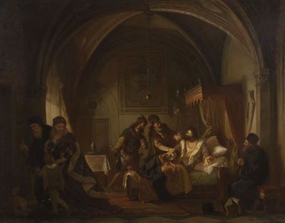 pictură de șevalet - Aman, Theodor; Moartea lui Alexandru Lăpușneanu